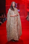 Itrh_Gold Silk, Organza, Tissue, Brocade Mirrors, Kanakprabha Saree Set With Dupatta _Online_at_Aza_Fashions