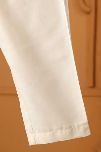 Buy_Casa Ninos_Pink Silk, Tissue Rosewood Crushed Kurta Set _Online_at_Aza_Fashions
