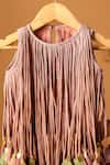 Casa Ninos_Peach Tissue Mirrors, Tassels Blush Layered Top And Palazzo Set _Online_at_Aza_Fashions