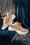 Buy_Chal Jooti_Gold Maghumalti Her Highness Embellished Shoes _Online_at_Aza_Fashions