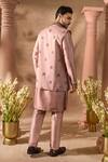 Arihant Rai Sinha_Pink Silk Embroidery Nehru Jacket And Kurta Set _Online_at_Aza_Fashions