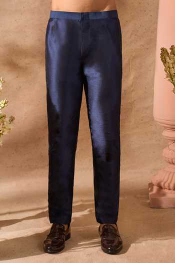 Buy_Arihant Rai Sinha_Blue Silk Embroidery Sherwani Set _Online_at_Aza_Fashions