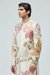 Buy_Varun Bahl_Ivory Modal, Dupion Embroidery Sherwani Set _Online_at_Aza_Fashions
