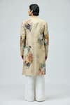 Shop_Varun Bahl_Beige Modal, Dupion Embroidery Sherwani Jacket _at_Aza_Fashions