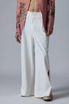 Buy_Varun Bahl_Pink Viscose, Tissue Embroidery Bandhgala And Pant Set 