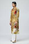 Varun Bahl_Multi Color Modal, Dupion Embroidery, Zari Printed Sherwani Set _Online_at_Aza_Fashions