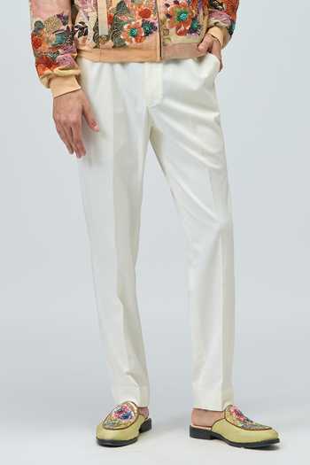 Buy_Varun Bahl_Pink Modal, Dupion Embroidery, Sequins, Beads, Stones Jacket And Pant Set _Online_at_Aza_Fashions