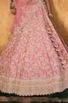 Buy_Anushree Reddy_Pink Organza Sequins, Zari, Tassels Advika Embroidered Lehenga Set With Dupatta _Online_at_Aza_Fashions