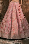 Anushree Reddy Pink Organza Embroidery, Sequins, Zari V-neck Vajra Lehenga Set Online at Aza Fashions Anushree Reddy_Pink Organza Embroidery, Sequins, Zari V-neck Vajra Lehenga Set _Online_at_Aza_Fashions