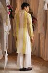 Shop_Shwetanga_Ivory Organza, Linen, Viscose Beads, Pearls Embroidered Kurta And Pant Set _at_Aza_Fashions