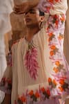 Buy_Shwetanga_Ivory Organza, Linen, Viscose Abstract Pattern Shirt With Pant _Online_at_Aza_Fashions