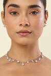 Buy_Isharya_Silver Plated Stones Florence Necklace Set _at_Aza_Fashions