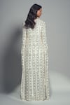 Shop_Karn Malhotra_White Georgette, Satin Sequins, Thea Zardozi Embroidered Jacket Skirt Set _at_Aza_Fashions