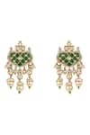 Buy_Prihan Luxury Jewelry_Green Pearls, Stones Embellished Necklace Set _Online_at_Aza_Fashions