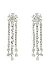 Buy_Prihan Luxury Jewelry_Silver Plated Crystals, Tassels Embellished Necklace Set _Online_at_Aza_Fashions