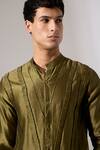 Buy_Son Of A Noble Snob_Olive Green Chanderi Hayden Kurta Set 