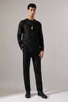Buy_Son Of A Noble Snob_Black Linen Austin Kurta Set _Online