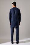 Shop_Son Of A Noble Snob_Blue Linen Brian Kurta And Pant Set _at_Aza_Fashions