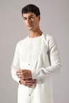 Buy_Son Of A Noble Snob_White Linen Derek Kurta Set _Online_at_Aza_Fashions