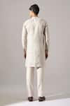 Shop_Son Of A Noble Snob_Ivory Linen Caivs Riplee Printed Kurta And Pant Set _at_Aza_Fashions