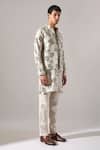 Buy_Son Of A Noble Snob_Ivory Linen Cameron Paradise Printed Bundi Set _Online_at_Aza_Fashions