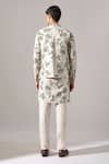 Shop_Son Of A Noble Snob_Ivory Linen Cameron Paradise Printed Bundi Set _at_Aza_Fashions