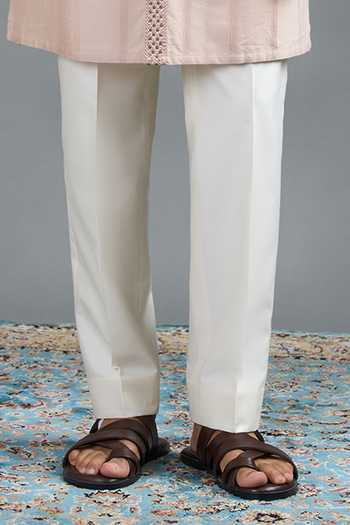 Gargee Designers_Beige Silk Embroidery Surya Jacket Kurta Set _Online_at_Aza_Fashions