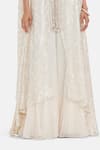 Buy_Basanti Kapde aur Koffee_Ivory Georgette Sequins V-neck Aurelian Tide Kaftan Sharara Set _Online_at_Aza_Fashions