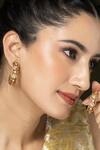 Buy_Joules by Radhika_Gold Plated Stones Regal Radiance Hoop Earrings _at_Aza_Fashions
