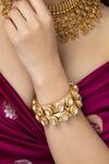 Buy_Joules by Radhika_Gold Plated Stones, Crystals Kundan Embellished Bangle - Set Of 2 _at_Aza_Fashions