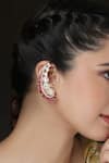Buy_Joules by Radhika_Gold Plated Stones Embellished Ear Cuffs - Set Of 2 _at_Aza_Fashions