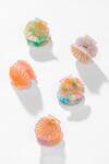 Buy_Hair Drama CO_Multi Color Foil Printing Shell Mini Claw Clips - Set Of 5 _Online_at_Aza_Fashions