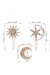 Buy_Hair Drama CO_White Crystals Celestia Hair Pins - Set Of 3 _Online_at_Aza_Fashions