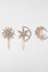 Buy_Hair Drama CO_White Crystals Celestia Hair Pins - Set Of 3 _Online
