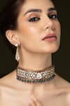 Buy_Joules by Radhika_Multi Color Beads, Stones Royal Collar Heritage Choker Set _at_Aza_Fashions