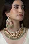 Buy_Joules by Radhika_Multi Color Beads, Pearls, Stones Festive Arch Heritage Necklace Set _at_Aza_Fashions