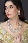Buy_Joules by Radhika_White Stones Embellished Necklace Set _at_Aza_Fashions