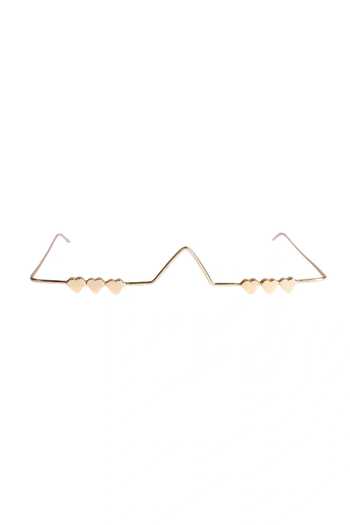 Shop_Vaidaan_Gold Valentine Heart Motif Facelet _at_Aza_Fashions
