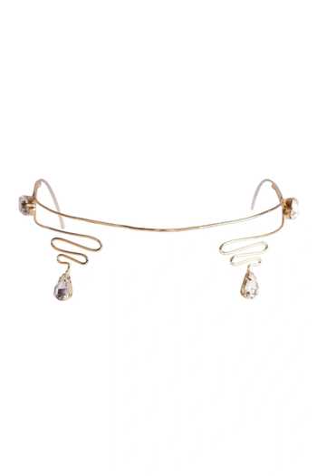 Shop_Vaidaan_Gold Stones, Crystals Zuri Embellished Facelet _at_Aza_Fashions