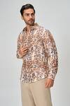 Honey&Me_Multi Color Linen The Feral Flow Leopard Print _Online_at_Aza_Fashions