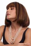 Shop_Anaash_White Pearls Triple Baroque Necklace _at_Aza_Fashions