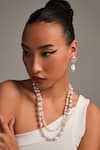 Buy_Anaash_White Pearls Rice And Baroque Necklace _at_Aza_Fashions