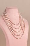 Buy_Anaash_Pink Pearls Layered Baroque Necklace _at_Aza_Fashions