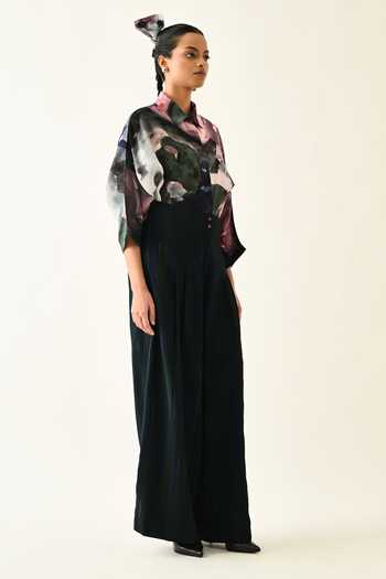 OFRIDA_Multi Color Collared Twilight Bloom Ae Printed Cotton Shirt _Online_at_Aza_Fashions
