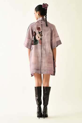 Shop_OFRIDA_Lilac Collared Dusk Pink A-line Short Dress _at_Aza_Fashions