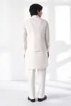 Shop_Dhruv Vaish_Ivory Silk Embroidery Thread Nehru Jacket _at_Aza_Fashions