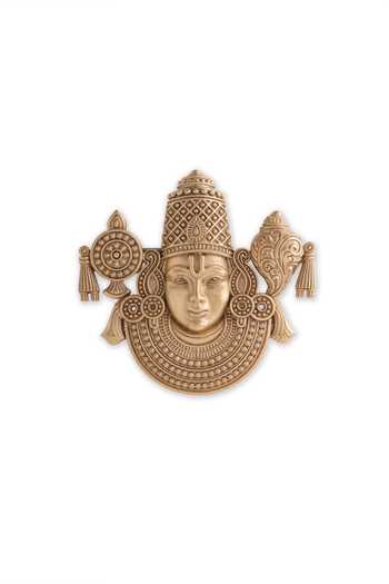 Shop_Cosa Nostraa_Gold Divine Balaji Heritage Brooch _at_Aza_Fashions
