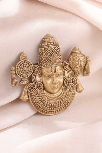 Buy_Cosa Nostraa_Gold Divine Balaji Heritage Brooch _at_Aza_Fashions