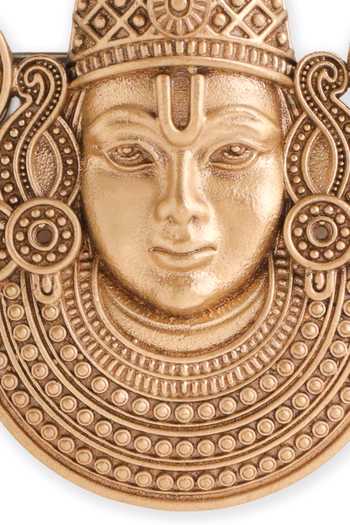 Shop_Cosa Nostraa_Gold Divine Balaji Heritage Brooch _Online_at_Aza_Fashions