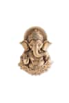 Shop_Cosa Nostraa_Gold Stones Vinayaka Heritage Brooch _at_Aza_Fashions